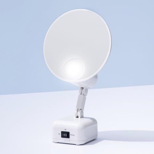 15X Magnifying Mirror with Light - Dove White