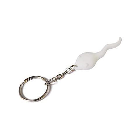 We Show Pride Sperm Shaped Keychain White Cover
