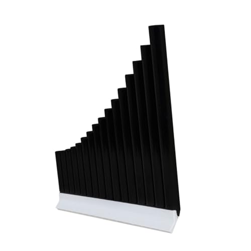 MUELODSIC Black Pan Flute Set 16-piece Beginner Panpipes Portable Musical Instrument