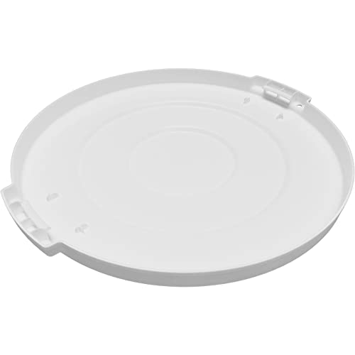 Image of SPARTA Bronco Round Lid for Waste Bin, Trash Can Lid for 10 Gallon Garbage or Recycling, White