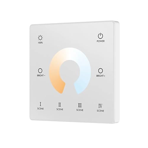 Panel táctil regulador LED RGB+CCT blanco de 1 zona