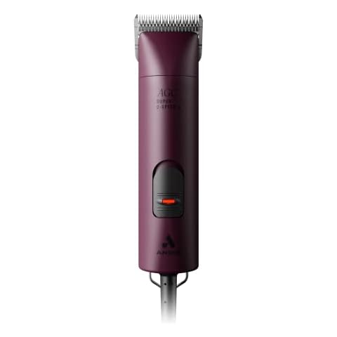 Andis 23375 Professional UltraEdge Super 2-Speed Detachable Blade Clipper – Rotary Motor with Shatter-Proof Housing, Runs Calm & Silent, 14-Inch Cord - for All Coats & Breeds - 120 Volts, Burgundy Cover