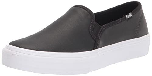 Image of Keds Womens Double Decker Canvas Slip On Sneakers Shoes Casual - Black