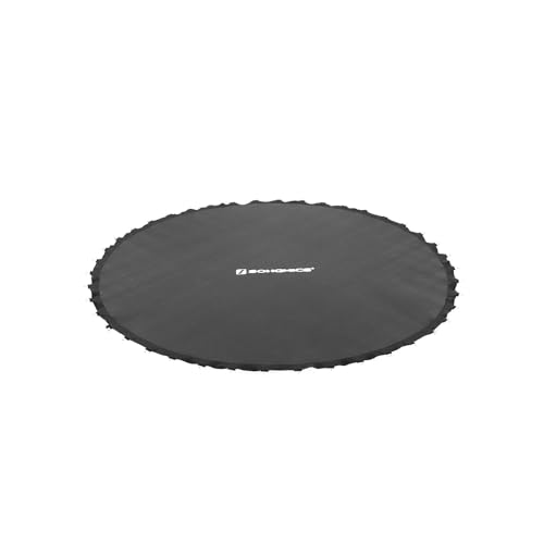SONGMICS STB12BK - Tapis de Saut, diamètre 324 cm, pour Trampoline Rond de 366 cm, avec 72 Anneaux en V pour Ressort de 13,5 à 14 cm de Long, Accessoire de...
