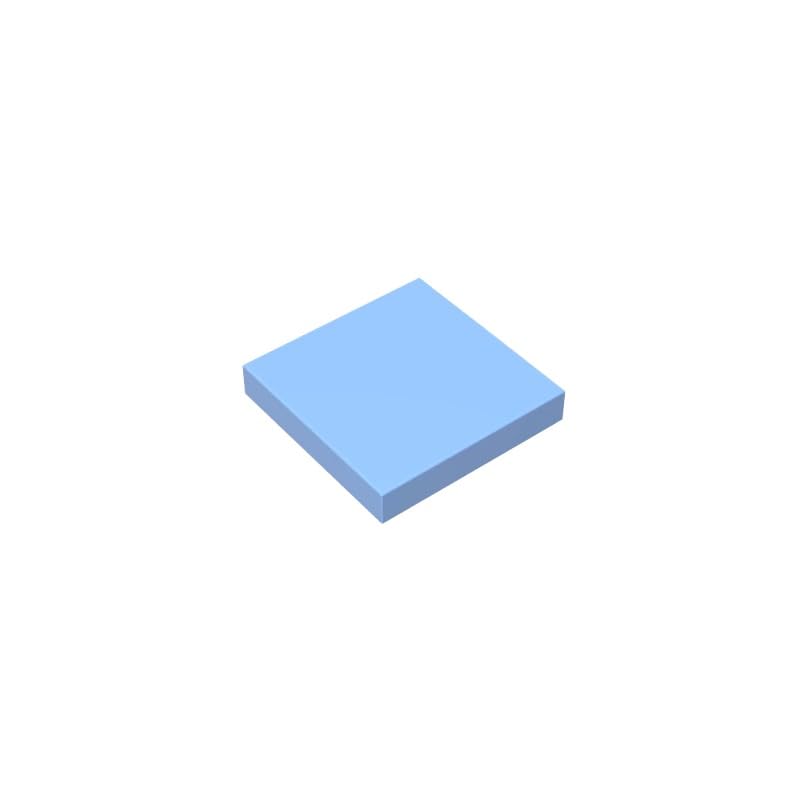 Gobricks 3068 Foundation Plate Tile 2x2 with Groove 50 Pieces GDS-561 Compatible with Lego Building Blocks Color:Bright Light Blue — image 1