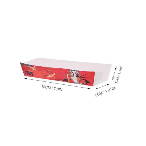 iplusmile Hot Dog Lebensmittel Container 100 Stücke Papier Boxen Hot Dog Trays Papier Lebensmittel Lagerung