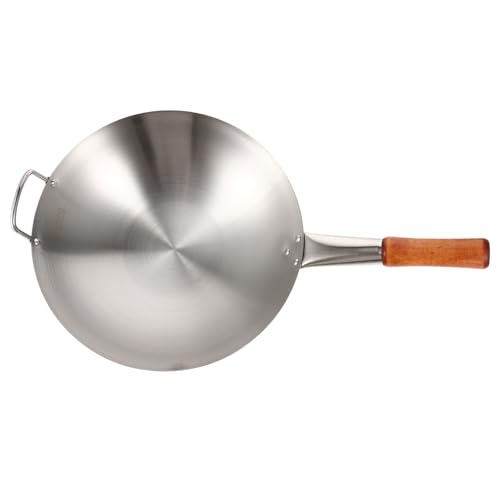 Wok de acero inoxidable Cabilock con mango ergonómico miniatura 1