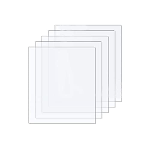 DARENYI 5 Hojas de Acrílico Transparente, 2 mm Transparente Acrílico Plexiglás para Dibujar, Imprimir, Manualidades, Marco de Fotos, etc. (7 x 5.1 pulgadas)