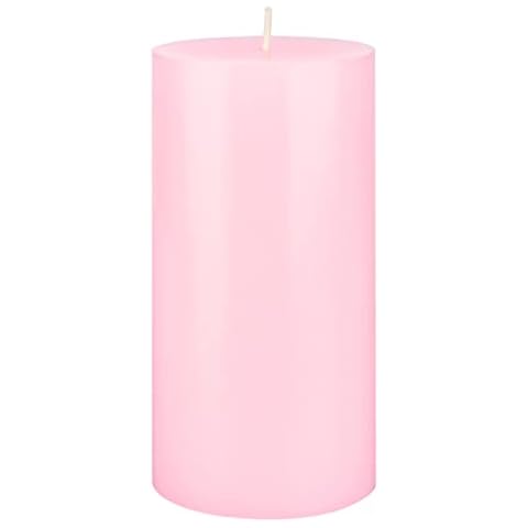 Mega Candles 1 pc Unscented Pink Round Pillar Candle, Hand Poured Premium Wax Candles 3 Inch x 6 Inch, Home Décor, Wedding Receptions, Baby Showers, Birthdays, Celebrations, Party Favors & More Cover