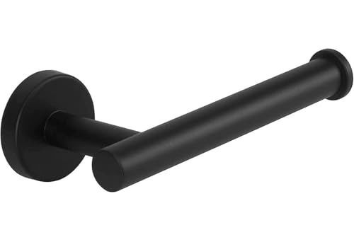 YUET 壁取り付けトイレットペーパーホルダー - クロムSUS 304ステンレススチールティッシュディスペンサー バスルームとキッチン収納用 (ブラック)