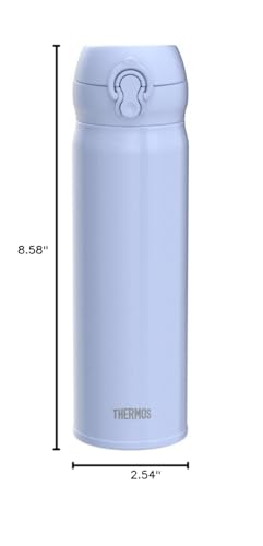 Thermos JNL-506 PBL Vacuum Insulated Portable Mug, 16.9 fl oz (500 ml), Pearl Blue, Easy to Clean and Easy to Clean, Lightweight Type, One-Touch Opening, Stainless Steel Bottle, Hot and Cold Retention