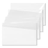 3x5 Inch Transparent Sticky Notes, 200 Sheets Large Translucent Self-Adhesive Clear See Through Post Sticky Notes for Office Woman School Classroom Teacher College Supplies Tabs 4 Pads White