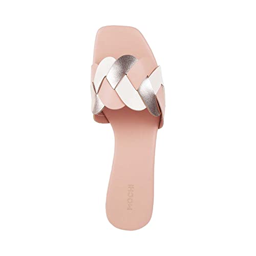 Image of Mochi Women's Faux Leather Pattern Detail Fashion Sandals