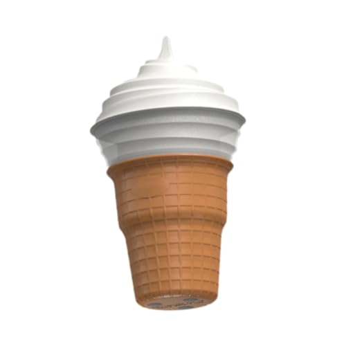 F Fityle Gelatiera, Piccola, Automatica, Gelato Soft Fai da Te, Elettrodomestico per Gelato Yogurt per Cucina Domestica