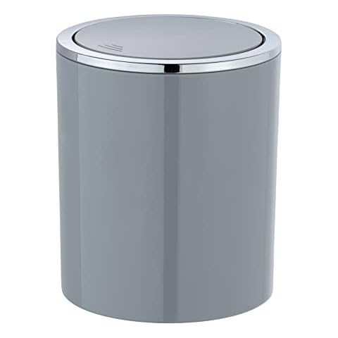 Cubo de basura Inca gris con tapa oscilante de 2 ltr. Wenko Cover