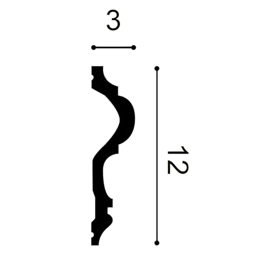 Moulure flexible P8050F Orac en polyuréthane de 200 cm pour finition murale