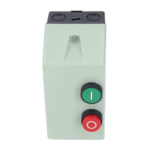 Avviatore Magnetico per Motore Elettrico, Scatola Interruttore Magnetica Impermeabile con Funzione di Sovraccarico, per Monofase 220 V 230 V Trifase 380 V 400 V 9-13 A, ABS, IP55