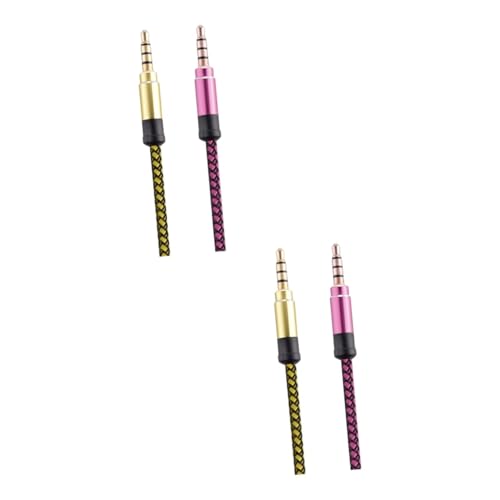 Cable de audio de nylon trenzado macho a macho Artibetter para auriculares y coche pack de 4