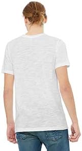 Bella mens Unisex Jersey Short-Sleeve V-Neck T-Shirt(3005)-WHITE SLUB-L - Image 3