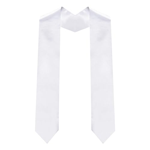 Fumwase Kindergarten Graduation Sash Preschool Graduation Stole Sash Class of 2026 Graduation Sash (White, 158)