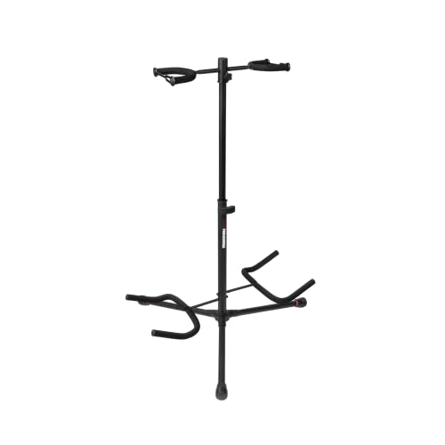 Gator Frameworks Adjustable Double Guitar Stand, Holds Two Electric or Acoustic Guitars...