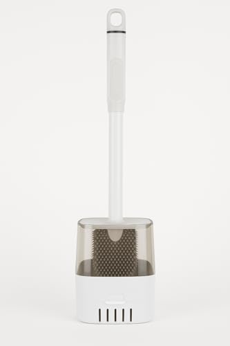 MENZZA® Escobilla de Baño Adhesiva con Dispensador Rellenable de Jabón I cepillos de baño I Escobilla WC de Silicona Suave y Flexible I Accesorio Adhesivo sin Taladro para Baños MENZZA® Escobilla de Baño Adhesiva con Dispensador Rellenable de Jabón I cepillos de baño I Escobilla WC de Silicona Suave y Flexible I Accesorio Adhesivo sin Taladro para Baños