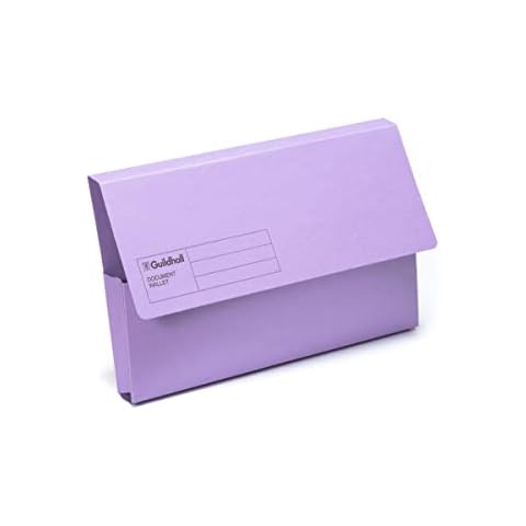 Exacompta Guildhall Document Wallets, 285 gsm, Foolscap - Violet, Pack of 50 Cover
