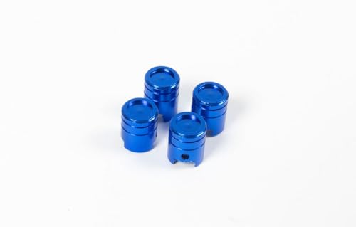 Start Set 4 Tappi Copri Valvola Ring Con Anello Blu Universali - 4