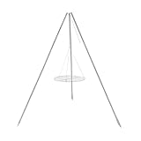 Coleman Tripod Campfire Grill & Lantern Hanger, Grill Grate with Adjustable Height for Cooking Over Fire, Steel Firepit Cooking Rack
