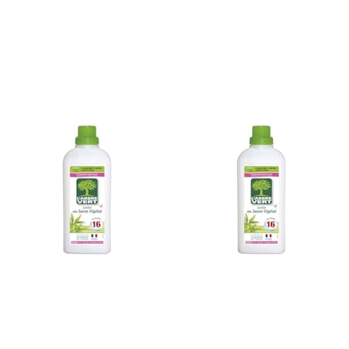 L'arbre vert Lessive Liquide au Savon Végétal Hypoallergénique 16 Lavages (Lot de 2) L'arbre vert Lessive Liquide au Savon Végétal Hypoallergénique 16 Lavages (Lot de 2)