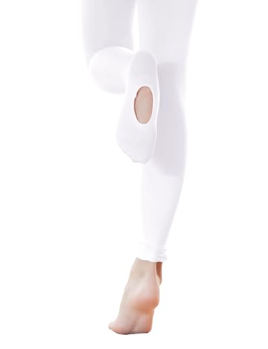 Image of Ultra-soft Ballet Tights High Elastic Convertible Dance Pantyhose 2 Ways to Dress (Toddler /Girls /Women)