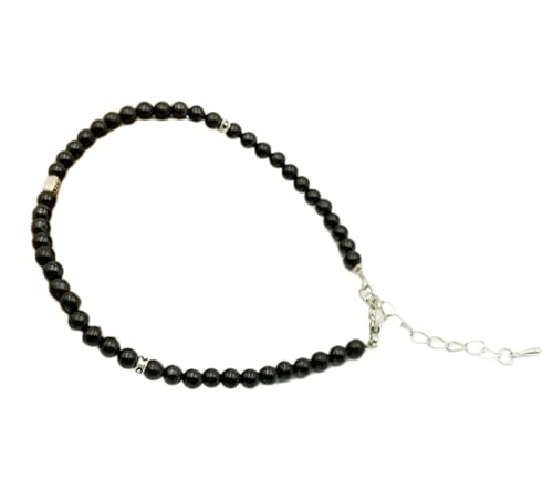 Tobillera de Shungite premium: pulsera de tobillo en cristal de alta pureza para mujer