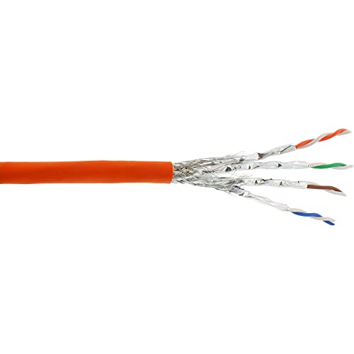 InLine® 70300I Low Smoke Zero Halogen Ethernet Cable Cat. 7 S/FTP (PIMF) 4 x 2 x 0.58 AWG23, 1200MHz, 300 m - Orange