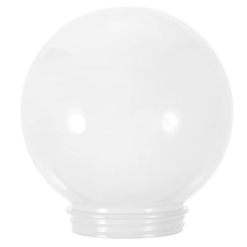 Luxshiny White Acrylic Spherical Lampshade 15Cm for Outdoor Wall Light Fixture Round Globe Shade for Garden Lighting
