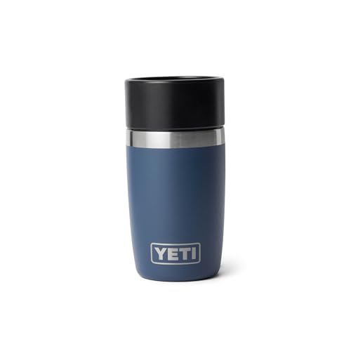 Image of YETI Rambler 8 oz Travel Bottle, Stainless Steel, Vacuum Insulated with Leakproof Commuter Cap, Navy
