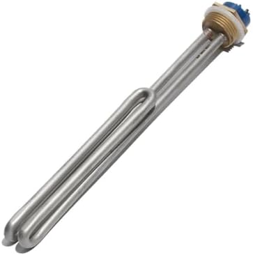 1Inch/DN25 Thread 201 Stainless Steel Foldback Screw in Type Water Heater Element 1KW/2KW/3KW/4KW/6KW Electric Heating Tube 1Pcs(110V,4KW 260mm 201SUS) - 1
