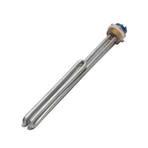 1Inch/DN25 Thread 201 Stainless Steel Foldback Screw in Type Water Heater Element 1KW/2KW/3KW/4KW/6KW Electric Heating Tube 1Pcs(110V,4KW 260mm 201SUS)
