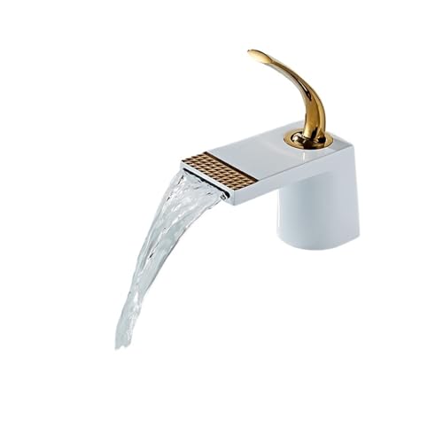 Robinet d'évier cascade en laiton à jet fluide, mitigeur eau chaude froide durable
