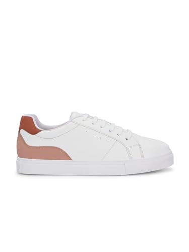 Image of Centrino Women Casual Shoes | Colorblock Sneakers with Ultra Soft Cushion Lace-Up Shoes All-Day Comfort | Trendy & Lightweight Design | Low Top Flat Sole(7611)