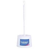 Toilet Brush Holder – White Plastic Bathroom Brush Set With Holder And Long Handle – Hygienic, Compact, Easy To Clean & Durable – Perfect For Everyday Bathroom Cleaning And Modern Decor