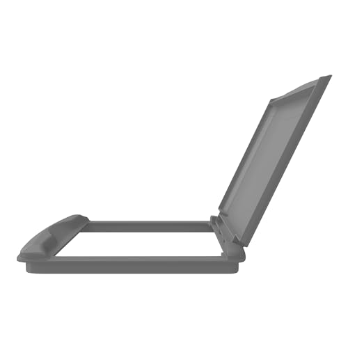 Rev-A-Shelf 35 Qt Under Sink Garbage Can Lid for Base Kitchen and Bathroom Cabinet, Replacement Plastic Trash Bin Lid Only, Silver, RV-35-LID-17-1