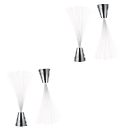 ARTIBETTER 4pcs Color Changing Fiber Optic Light Battery Powered Decorative Night Lamp for Home Atmosphere Unique RGB Fiber Light for Christmas Parties and Romantic Settings