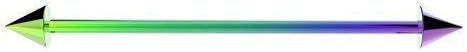 Rainbow Industrial Scaffold Barbell Ear Piercing Bar Surgical Steel with Cones