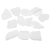 DOITOOL Piedras Naturales Blancas Planas para Pintar 12 Piezas 5-7 Cm Rocas Decorativas Lisas para Manualidades Pintura Artística DIY Jardín y Fiesta