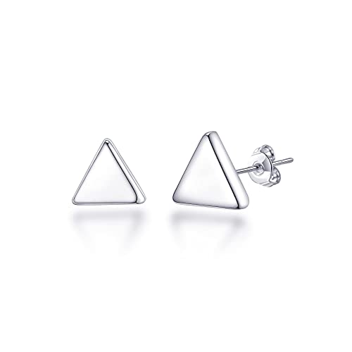 Boucles d'oreilles triangle en argent sterling