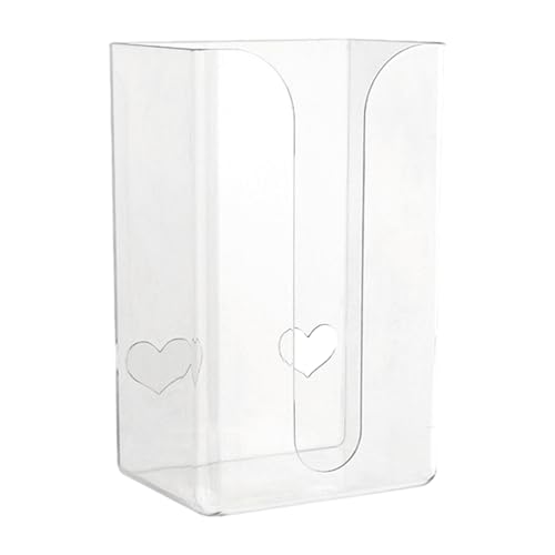 Cãja de Pañuelos de Pared Pet – 19 x 12 x 8,5 cm Cãja de Pañuelos de Pared, Cubierta para Pañuelòs Sin Clavos Transparente, Moderna | Soporte de Pařed Sin Rastro Adhesivo Acrílico para Sala de Estar,