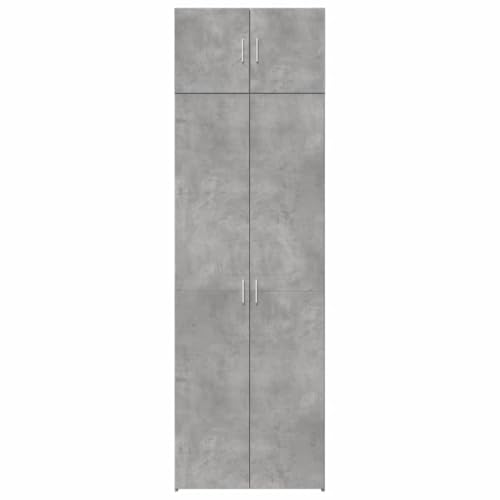 vidaXL Armario de Madera de ingeniería Gris hormigón 70x42,5x225 cm - imagen 7