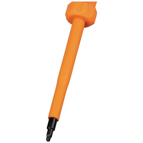 Klein Tools 6884INS Insulated Screwdriver, Made in USA, 1000V #1 Square Tip Screwdriver with 4-Inch Shank, Tip-Ident, Cushion-Grip Handle by KLEIN TOOLS - Used condition - Image 5