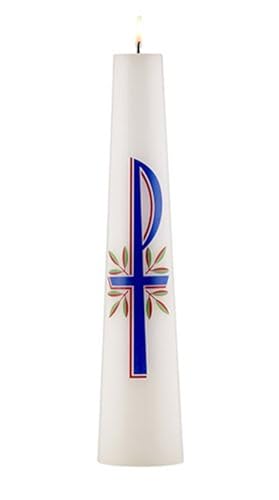 Trinity Church Supply ChriSaint Candle Chi Rho 100% Paraffin Wax Unscent Long Hours Lasting Candle for Home Prayer Space Sanctuary Decoration, Pack of 6
