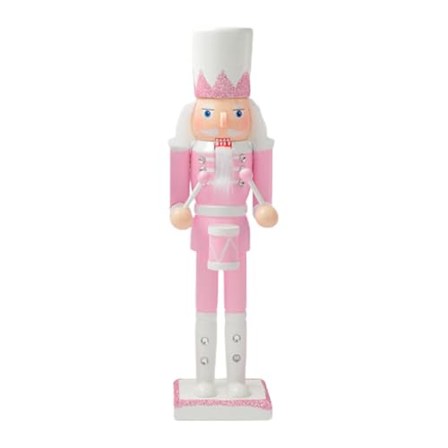 Rosa Nussknacker-Figuren – 30 cm Weihnachtsregal mit Glitzer-Finish,...